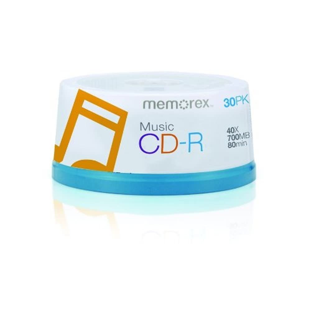 Memorex 15404001 Music CD-R DA, 80 Minute, 700 MB 40x Light Green Bottom