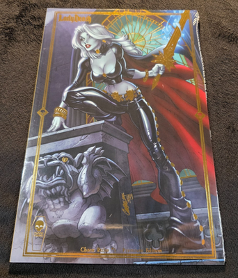 #ad Lady Death Chaos Rules 1 Variant J Scott Campbell GOLD FOIL Premium SEALED NM $60.00