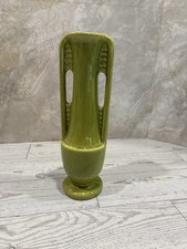 Vintage Haeger Style USA Green Art Deco Vase ...