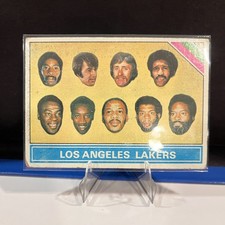 1975-76 Topps Los Angeles Lakers #212 Team Card! Kareem Abdul-Jabbar