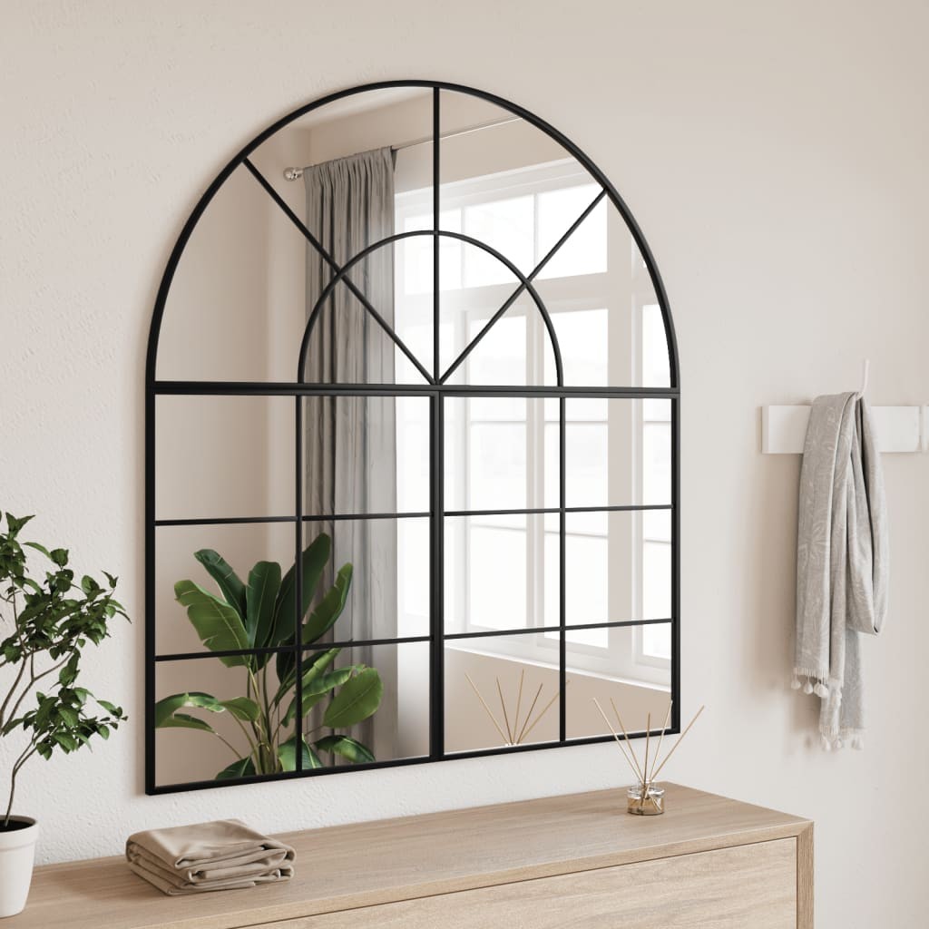 Specchio Ferro Nero ad Arco 100x50 cm vidaXL | Offerta Specchi Bagno