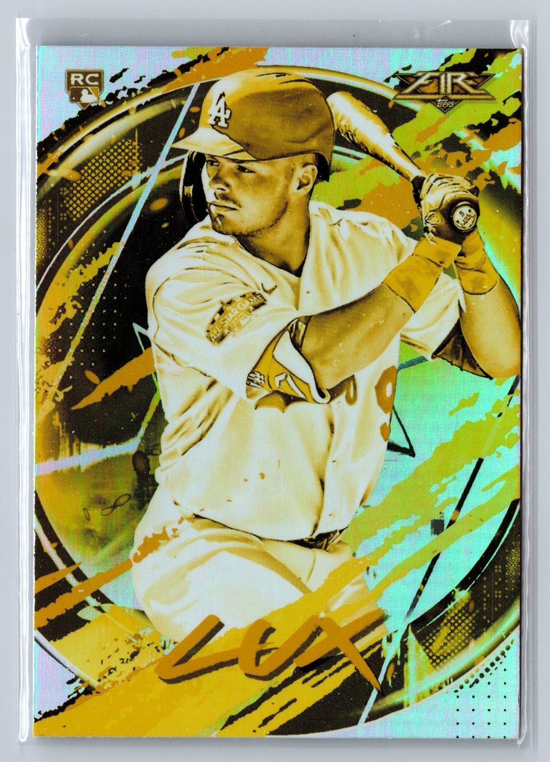 Gavin Lux 2020 Topps Fire #182 Gold Minted