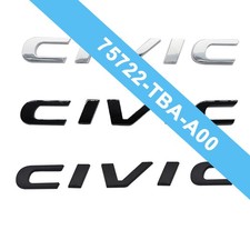 For 2016-2021 Civic Rear Trunk Lid Letter Badge Emblem Sport Gloss Black Silver For 2016-2021 Civic Rear Trunk Lid Letter Badge Emblem Sport Gloss Black Silver