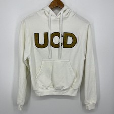 UC Davis Aggies Hoodie Women's XS White UCD Logo Cotton NCAA Ouray Pullover