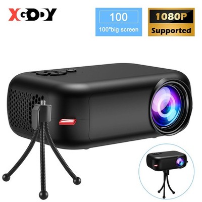 XGODY A10 Mini LED Projektor 1080P HD Heimkino USB Mediaplayer