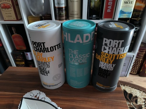 Set of Bruichladdich whisky tin metal boxes!