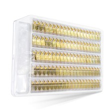 100-Pack Cat7 Cat6A Pass Through Connectors, 50UM Gold Plated Shielded FTP/...