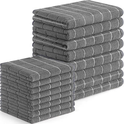 Microfiber Kitchen Towels and Dishcloths Sets, 8 Pack, White | Soft & Absorbent 
