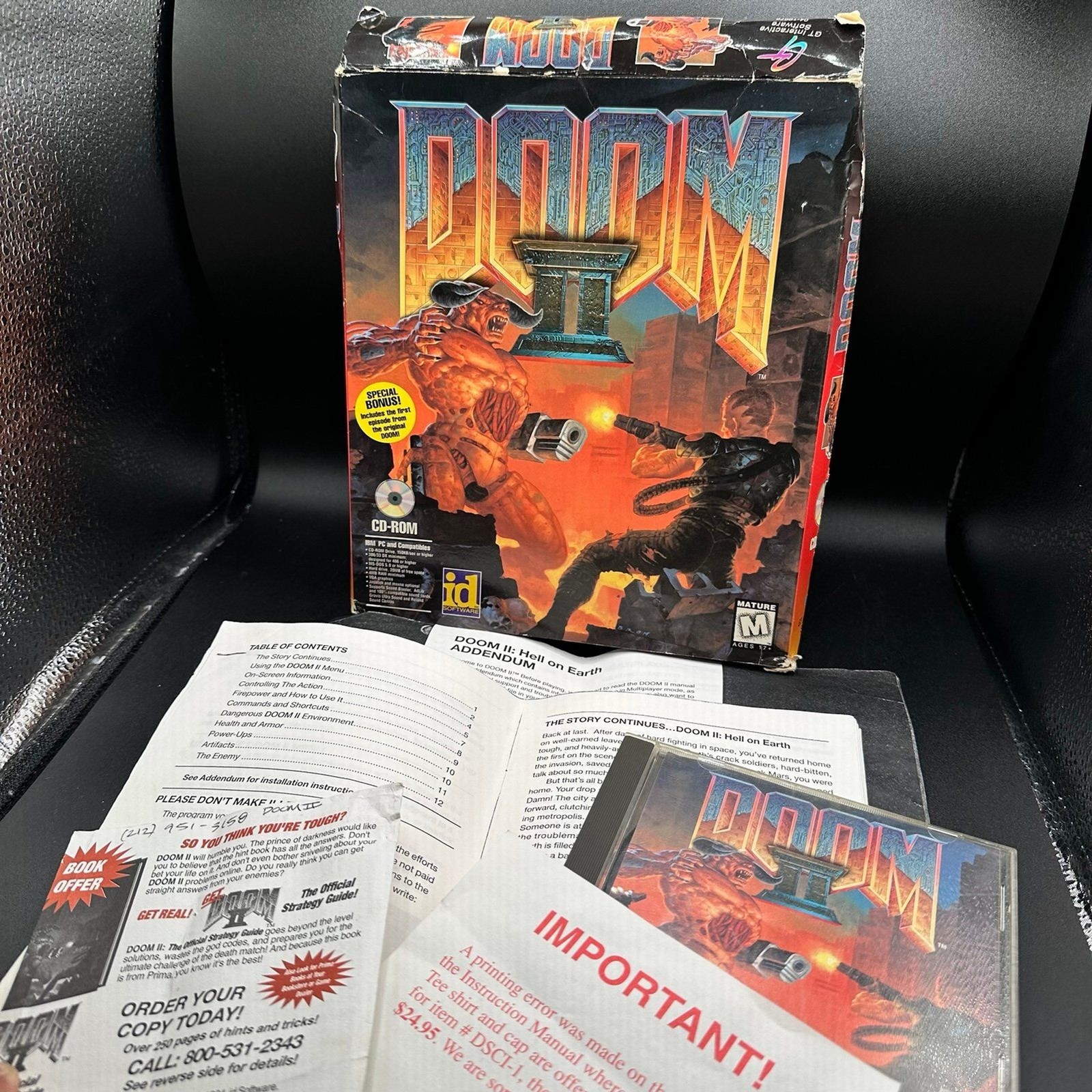 1994 Doom II 2 PC CD ROM Big Box