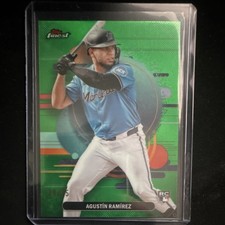 Topps Finest 2025 Agustín Ramírez Marlins RARE Green Refractor RC #180 20/35
