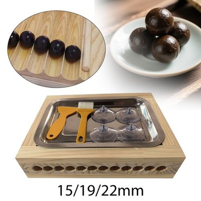 Holz Frikadellenmaschine manuell kreativ Garnelen Ball Roller für Zuhause Küche
