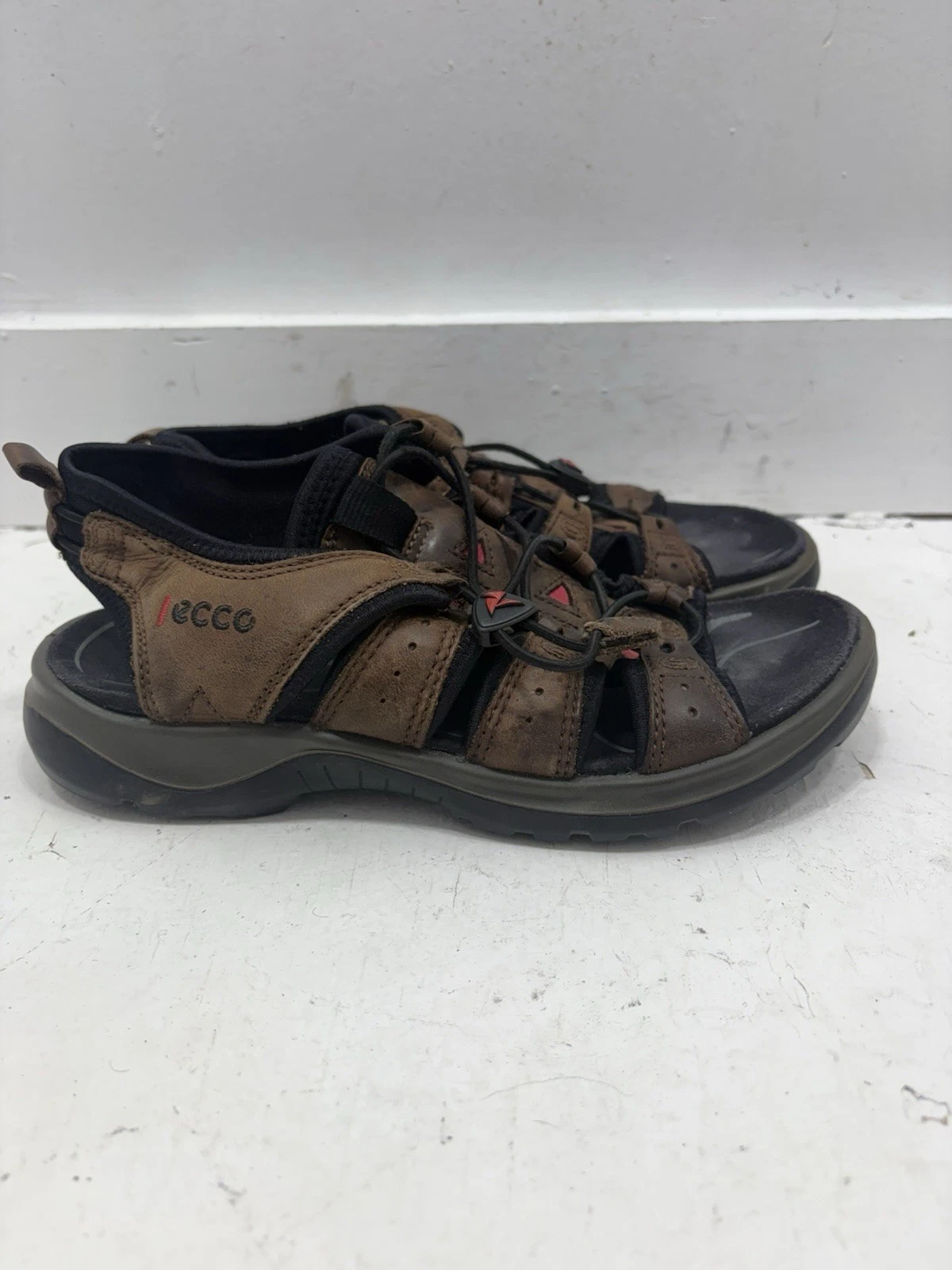 Ecco Receptor sandali sportivi in pelle marrone scarpe comode da trekking donna 37 USA 6 5