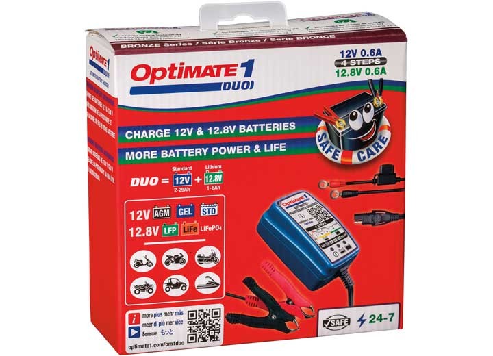 Optimate TM-409 1 Duo Bronze: 4-Step Battery Charger & Maintainer
