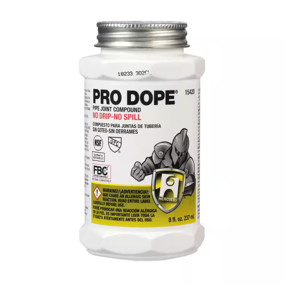 Hercules Pro Dope 15420 Pipe Joint Compound Thread Sealant 8 fl oz Oatey