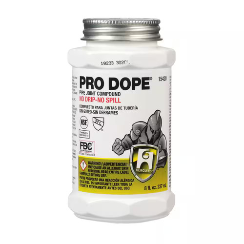 Hercules Pro Dope 15420 Pipe Joint Compound Thread Sealant 8 fl oz Oatey