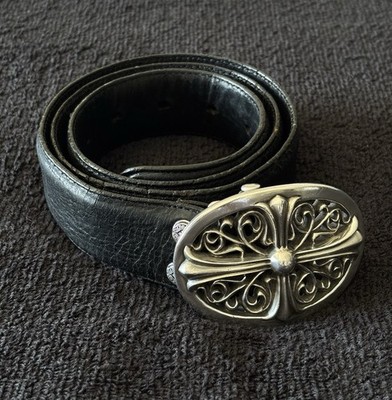 Chrome Hearts Oval Cross Belt Leather Size 30 | eBay
