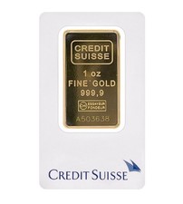 1oz Gold Bar | Credit Suisse Bullion 3576.70 per troy oz