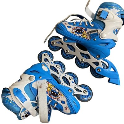 Inline Skate Shoes For Children Adjustable Size 4-6 Years Old Outdoor Activity