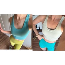  2 women work-out sport bras tank top size M