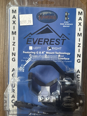 NEW Hamskea Everest Rest with C.O.R. Riser Interface Bracket- Right Hand / RH
