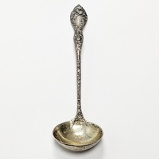 Antique 1901 R Blackinton Thistle Sterling Silver Serving Spoon No Mono