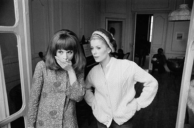 Francoise Dorleac Catherine Deneuve On The Set Of The Movie Les De- Old Photo