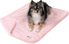 Waterproof Dog Blanket, Reversible Sherpa  Flannel, Washable, 29x40 Pink