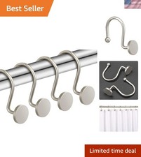 Heavy Duty Shower Curtain Rings with Polished Nickel Finish for Classic Elegance