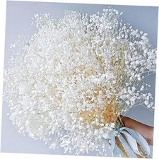 Dried Baby's Breath Flowers Bouquet - 3500 Pure White Dry Flowers Bulk, 17''