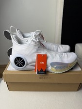 Li-Ning Way of Wade 10 Men's Basketball Mid Top Sneakers White ABAR119-7 size 13