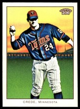 Joe Crede 2009 Topps 206 #50 Minnesota Twins MLB READ FREE SHIPPING AutographDen