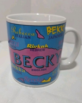 Giftcraft International Names BECKY Rebecca Coffee Mug by Stanley Papel