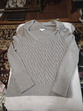 New York Company Taupe Sweater With Sparkles Women's Size XL Nice