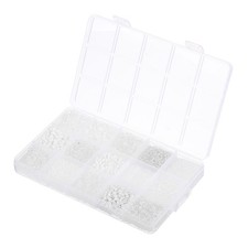 Assorted Beads Sequins 15 White Styles for Jewelry Making Crafts Sewing