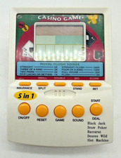 Casino Game 5 IN 1 Hand Held Blackjack Poker Baccarat Slots Deuces Game READ