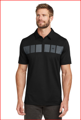 New TM1MU416 TravisMathew Cabana Chest Stripe Polo Black Golf XL