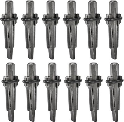 12 Pack Wedge and Feather Shims, 5/8 Inches Heavy Duty Rock Splitting Wedges Sto
