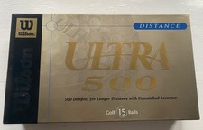 Wilson Ultra 500 Distance White Golf Balls x15 Boxed Brand New 