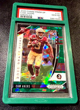 Cam Akers 2020 Prizm Draft Picks Green Ice Prizm Rookie RC 1/18 PSA 10 Jersey #