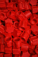 Silicone sealer sealant mastik tube nozzle screw cap tops bulk pack of 25 Red