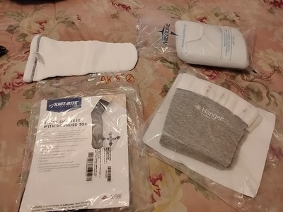 Lot of 6 Knit Rite Hanger Medline Cool Blue Prosthetic Sock 