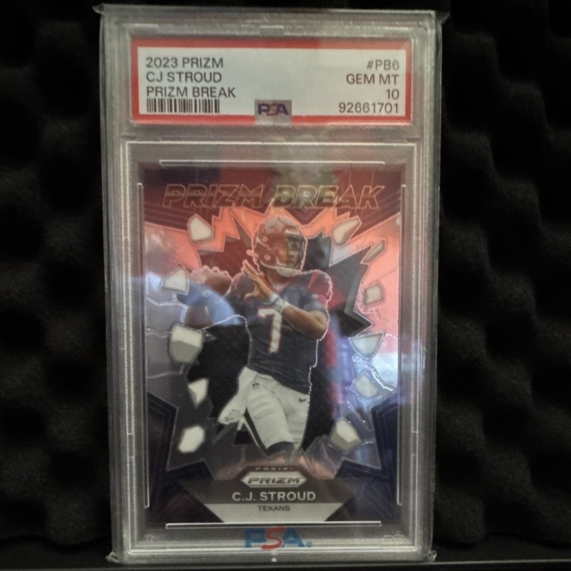 Panini 2023 Prizm C.J. Stroud Texans Prizm Break #PB-6 (RC) PSA 10