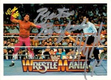 The Honky Tonk Man Brutus Beefcake Signed WWF Wrestling Trading Card #44 1990