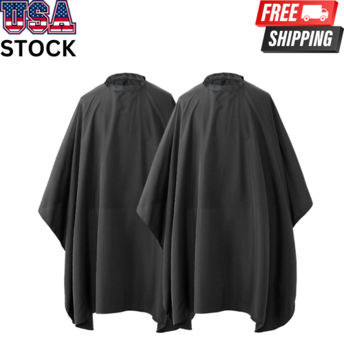 2 pack Hair Cutting Cape with Snap Closure Waterproof Salon Cape 50" x 60