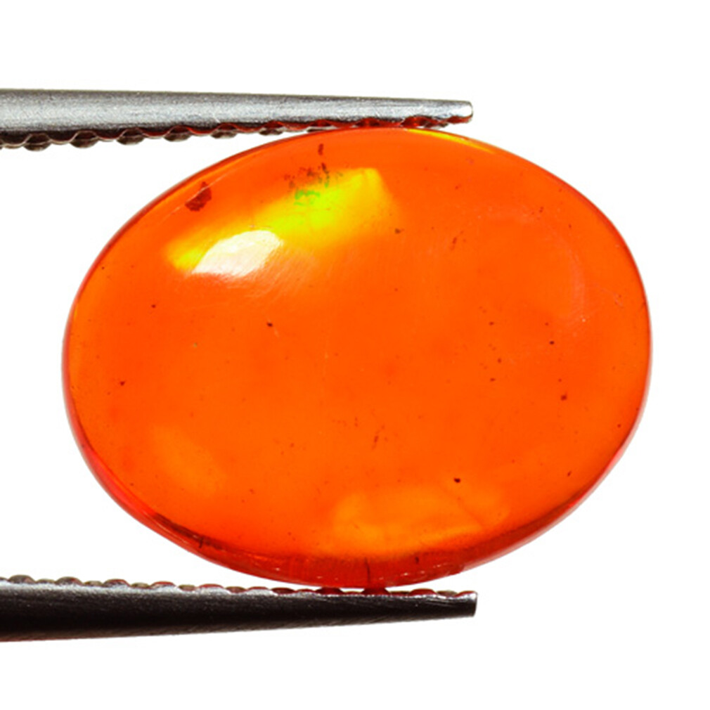 1.63 Ct Fanta Orange Ethiopia Fire Opal Oval Cab 10.7x8.3mm