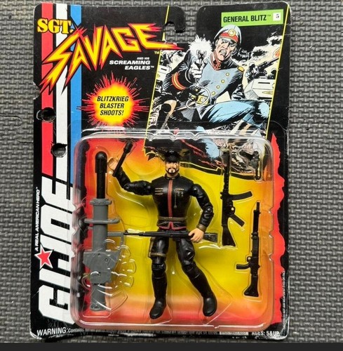 1994 Hasbro GI Joe Sgt Savage General Blitz Figure Screaming Eagles MOC - Bild 1 von 2