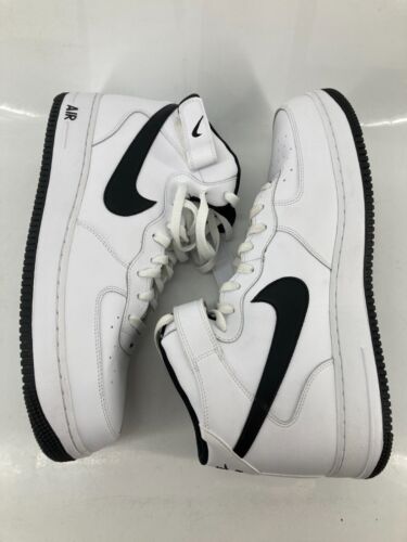 Nike Air Force 1 Mid '07 Triple White Black Sneakers DV0806-101 Men’s Size 15 - Picture 3 of 7