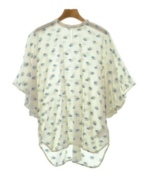 Mame Kurogouchi Blouse WhitexBluexGray(Flower Pattern Mame Kurogouchi Blouse WhitexBluexGray(Flower Pattern