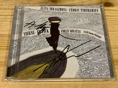 Signed ALINA IBRAGIMOVA & CEDRIC TIBERGHIEN Ysaye Vierne Boulanger HYPERION CD