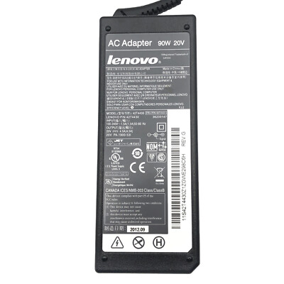 Chargeur Adaptateur Lenovo 90W 20V 4.5A - Référence 42T4428 / PA-1900-54L, Pour PC Portable, Occasion